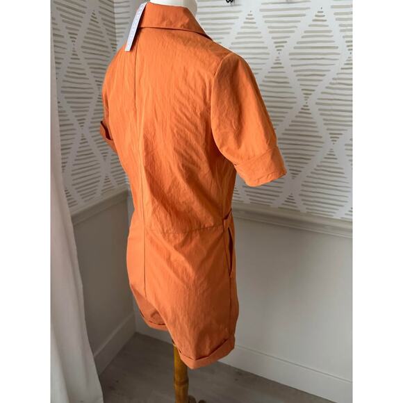 NWT Hausen Women’s Medium Naomi Parachute Fabric Game Day Fall Romper - Picture 7 of 9